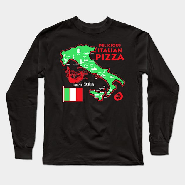 Delicious Italian Pizza Long Sleeve T-Shirt by BiggStankDogg